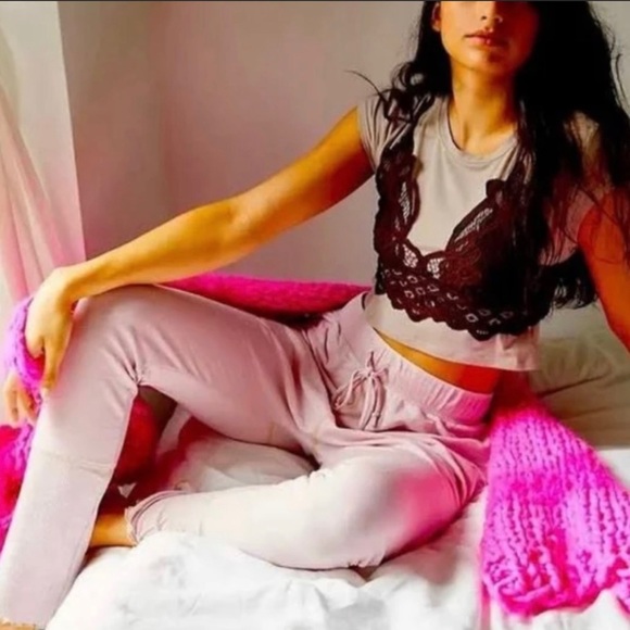 Free People Cozy All Day Drawstring Harem Jogger Leggings Daytime Fireworks - Picture 3 of 15